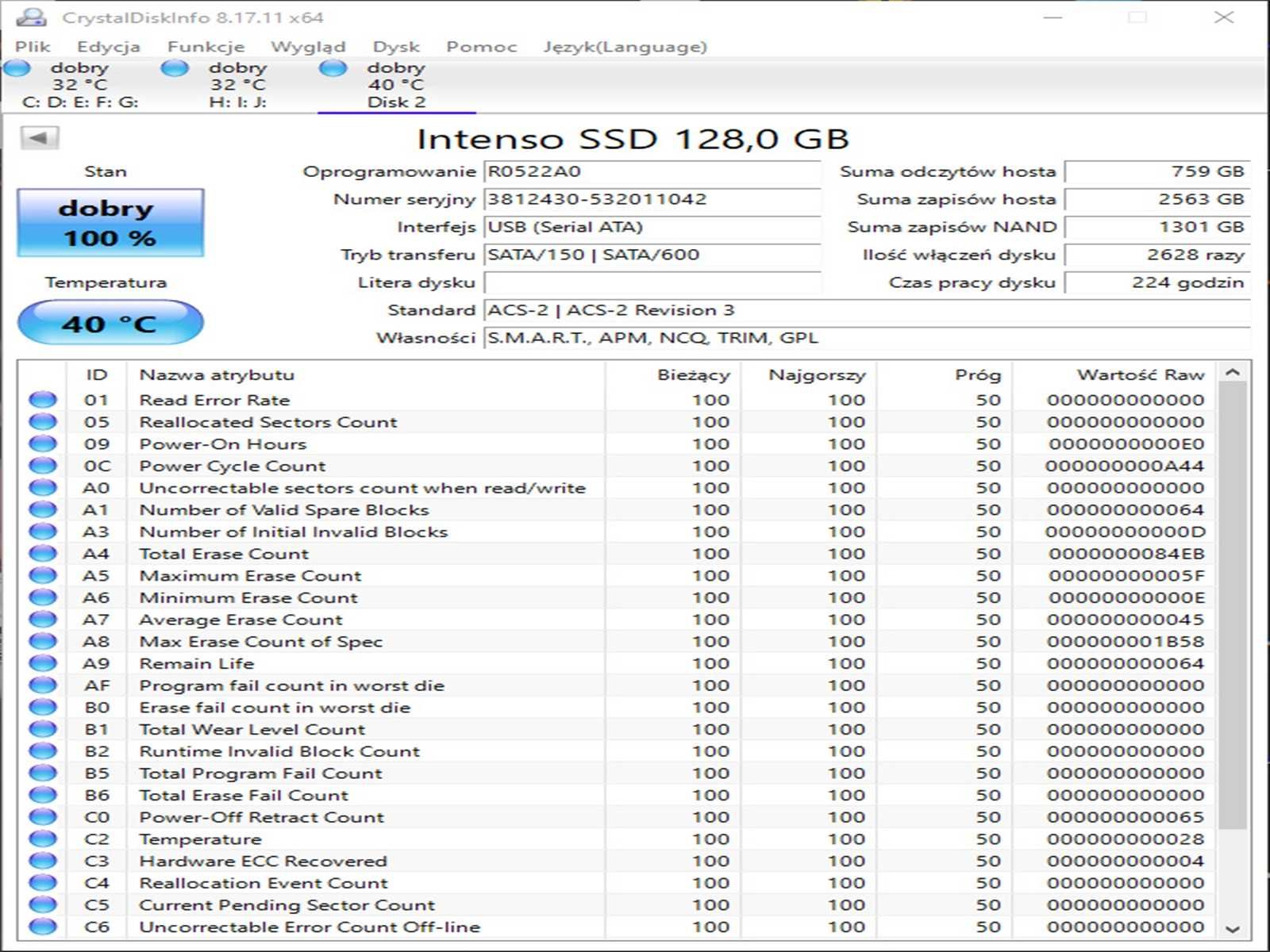 SSD 128GB InTenso Top