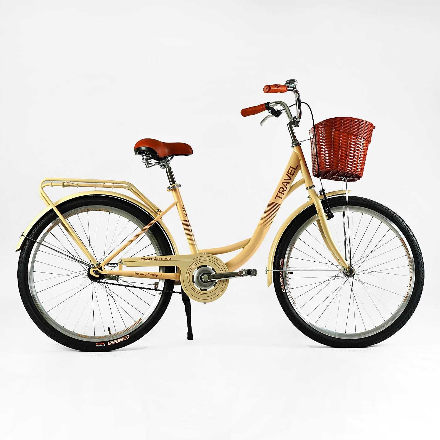 Велосипед міський Corso Travel 26' одношвидкісний, сталева рама 16.5