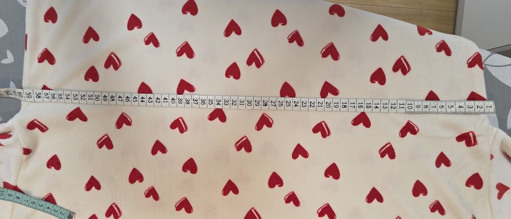 Serduszka czerwone. Nowa piżama z weluru