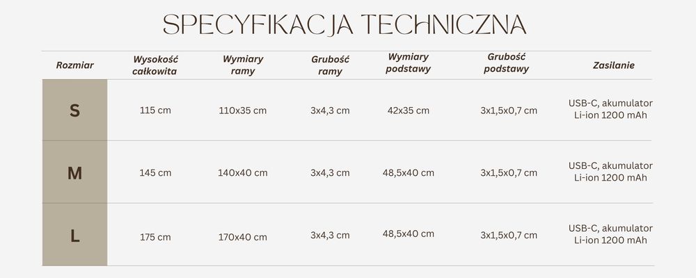 Lampa dekoracyjna Symfonia Spokoju drewniana, LED ciepłe światło USB-C