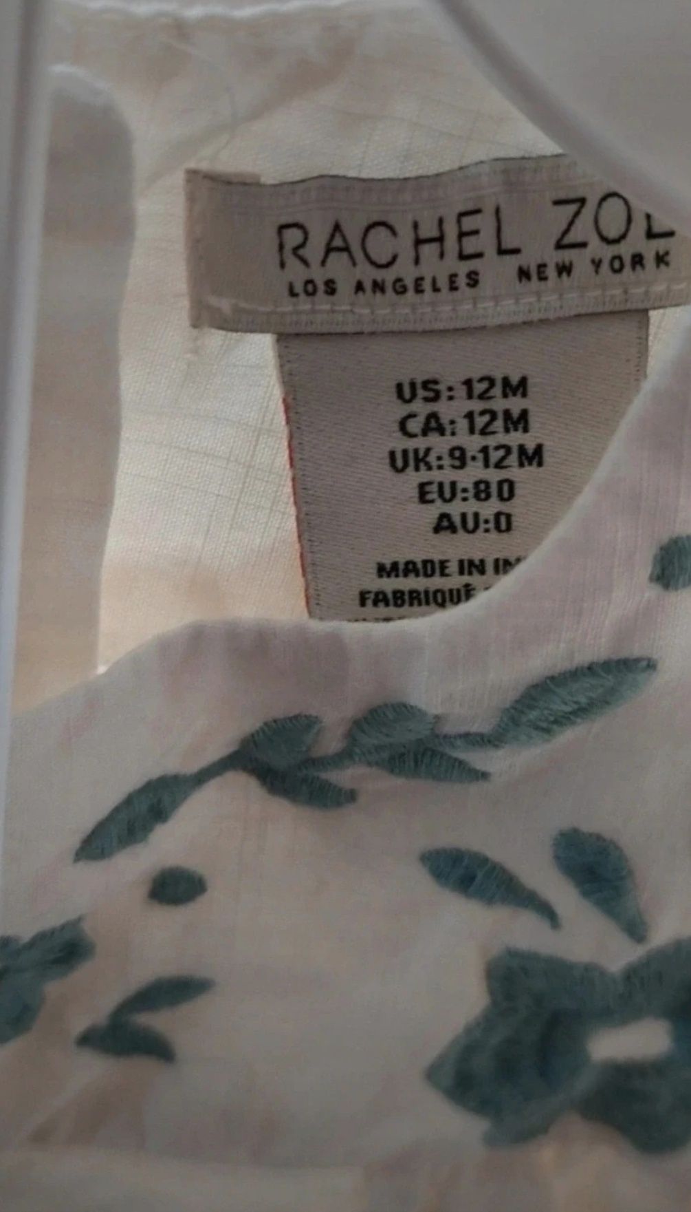 Komplet sukienka haft Rachel Zoe 74 80 kolarki szorty spodenki