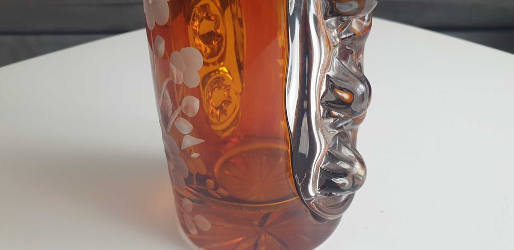 Starocie z Gdyni - Kryształy - wazon miodowy 38cm