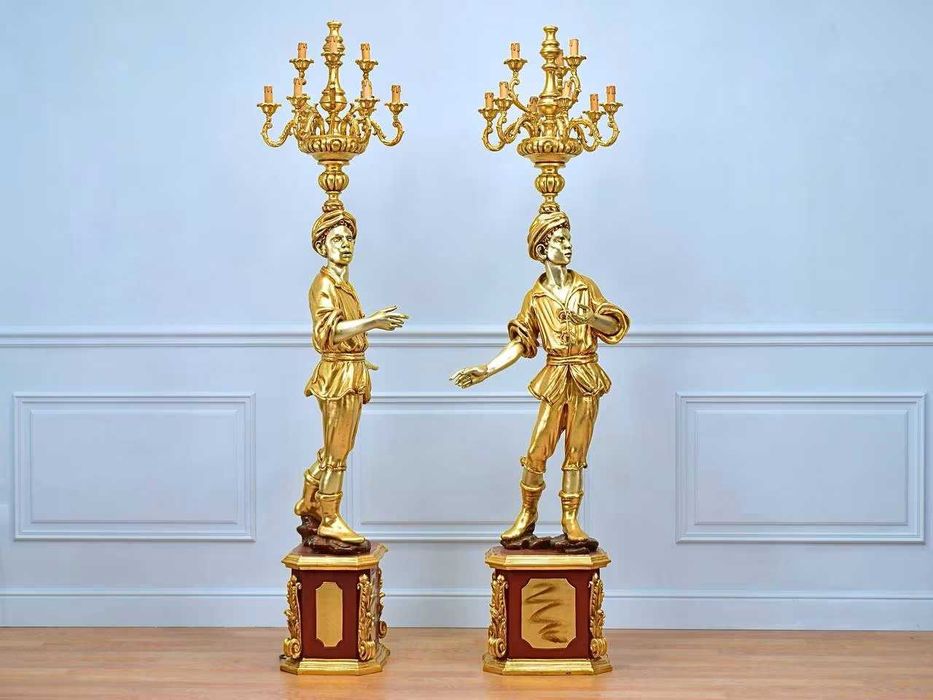 Антикварні італійські світильники «Нубійці»