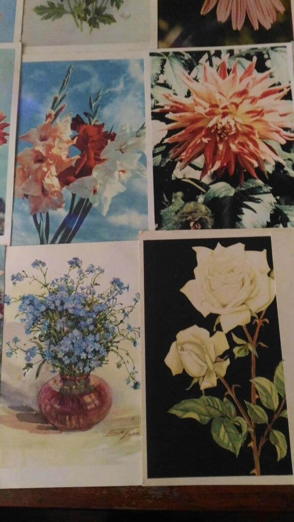 Продам открытки "Цветы" 60-х годов.