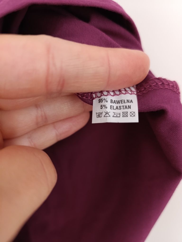 Bawełniana sukienka fioletowa oversize prosta M
