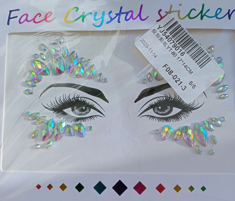 Стразы на грудь, тело и лицо, пестисы