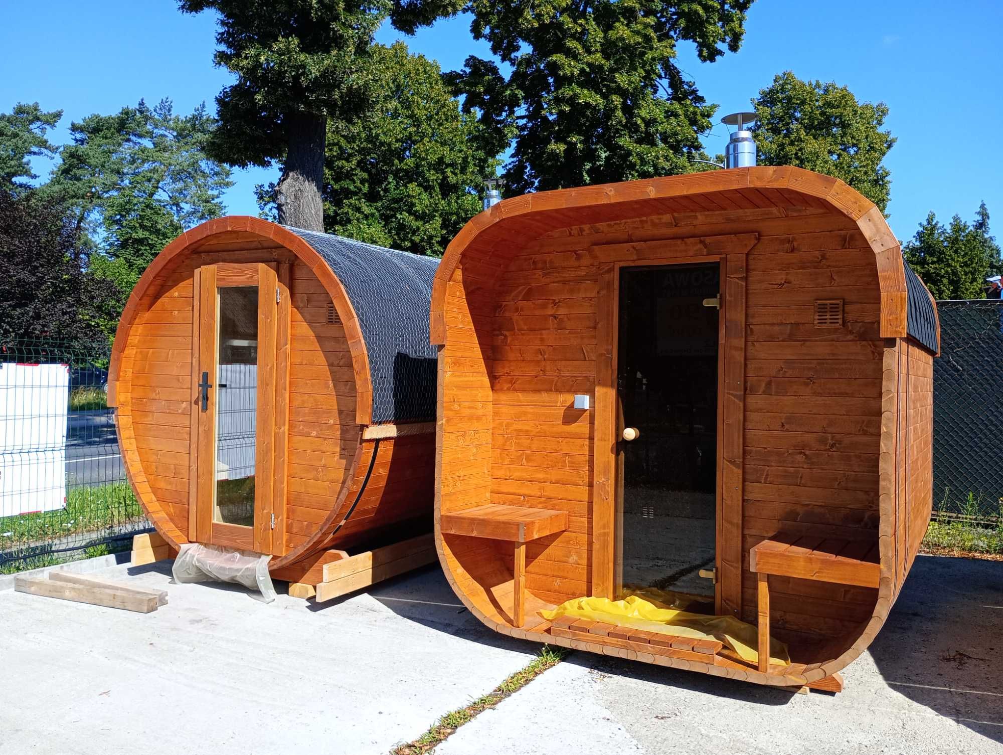 Sauna Circle XL Open/Close 3,6m z przedsionkiem i strefą relaksu