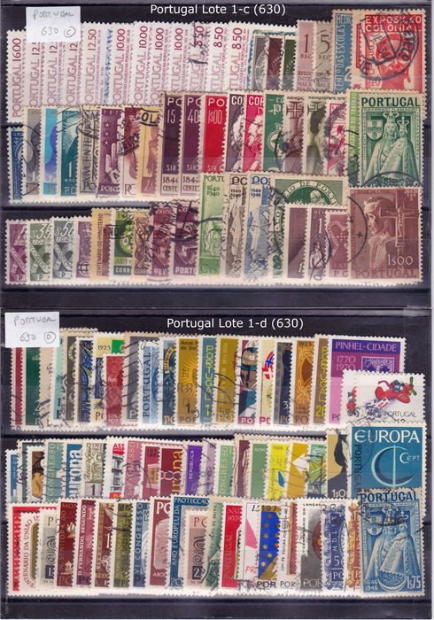 Lote de 630 Selos de Portugal