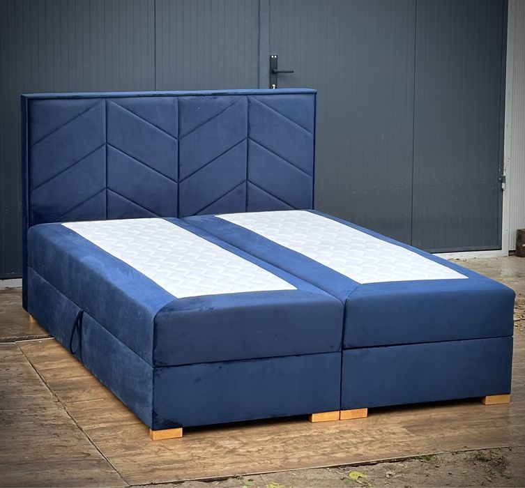 Łóżko kontynentalne Jodełka 140x200 materac pojemnik Producent