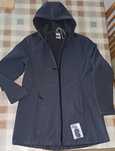 Kurtka damska softshell M/40/42/ szara z kapturem + 2 kieszenie
