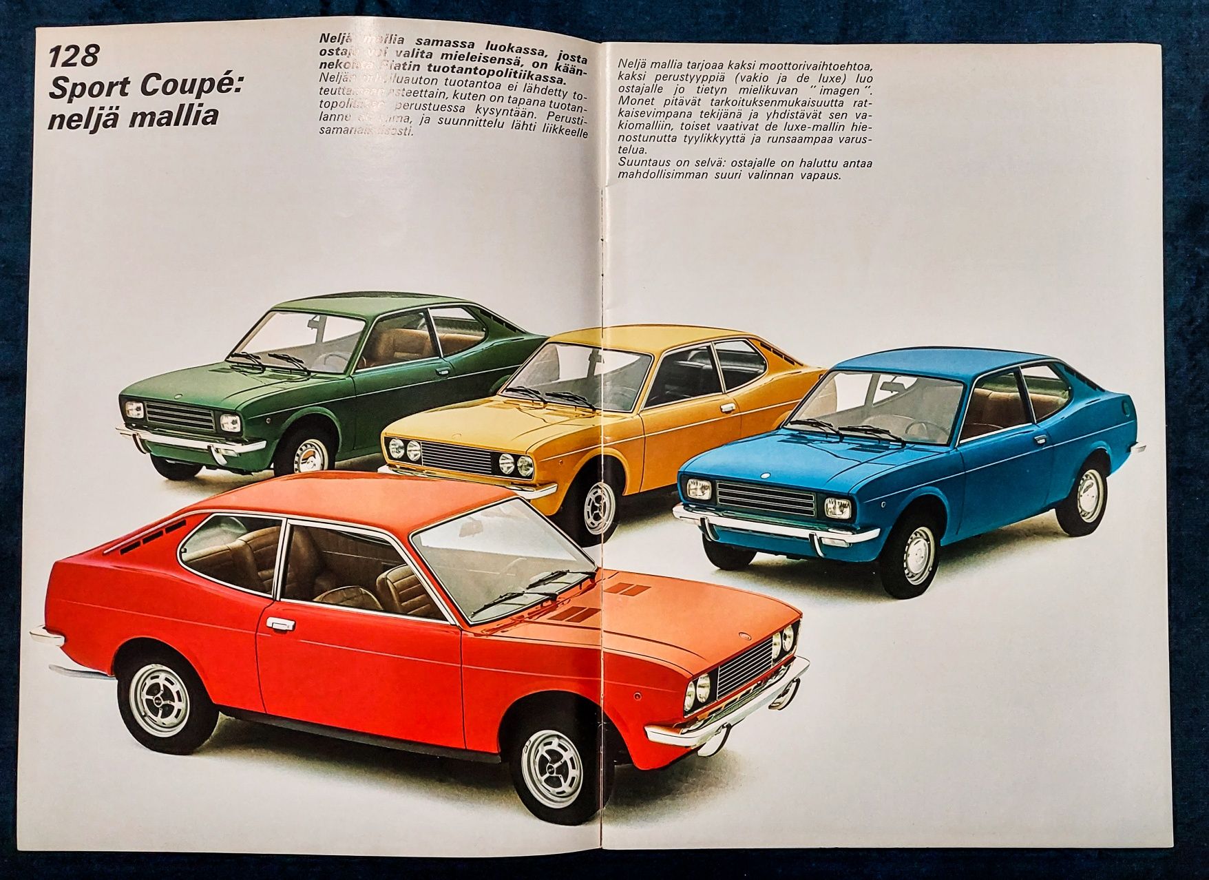 Fiat 128 Sport Coupe - folder, prospekt,  broszura.