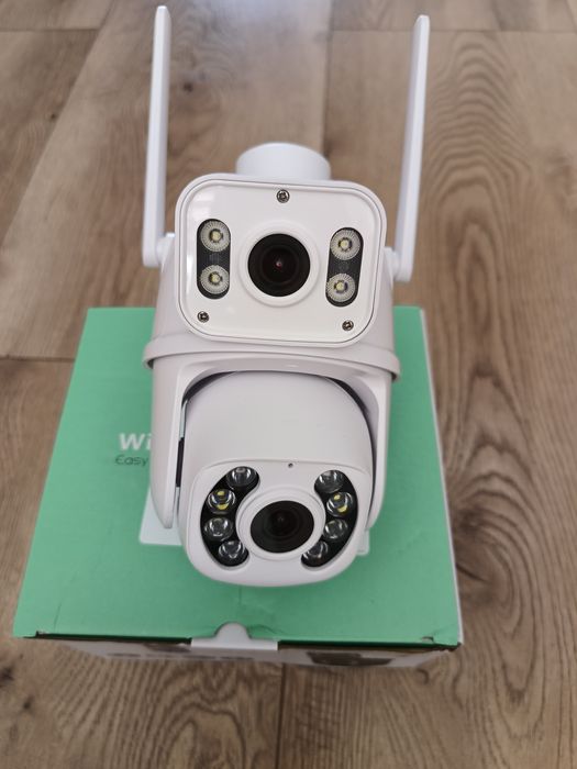 Kamera zewnętrzna Wi-Fi 4K 8MP dwa obiektywy Promocja!!!Karta 64G Wysy