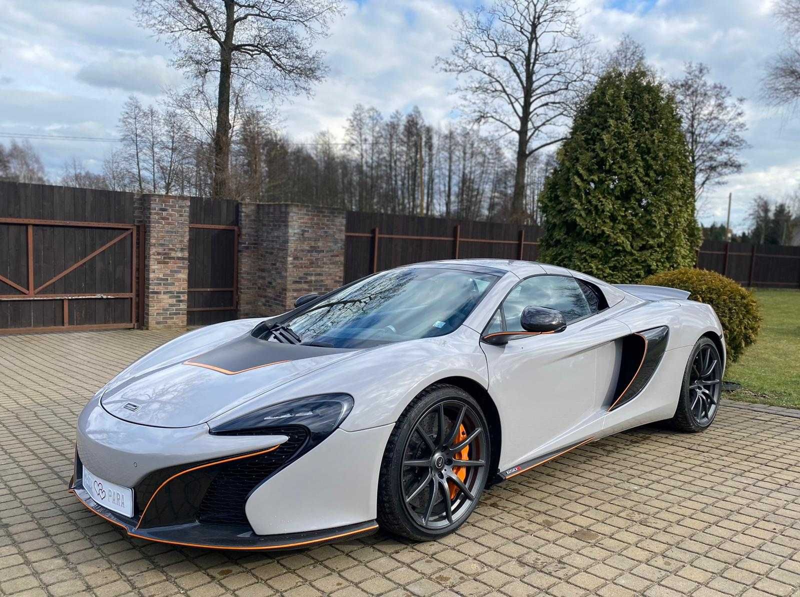 Luksusowy samochód do ślubu sportowe auta Mclaren 650s