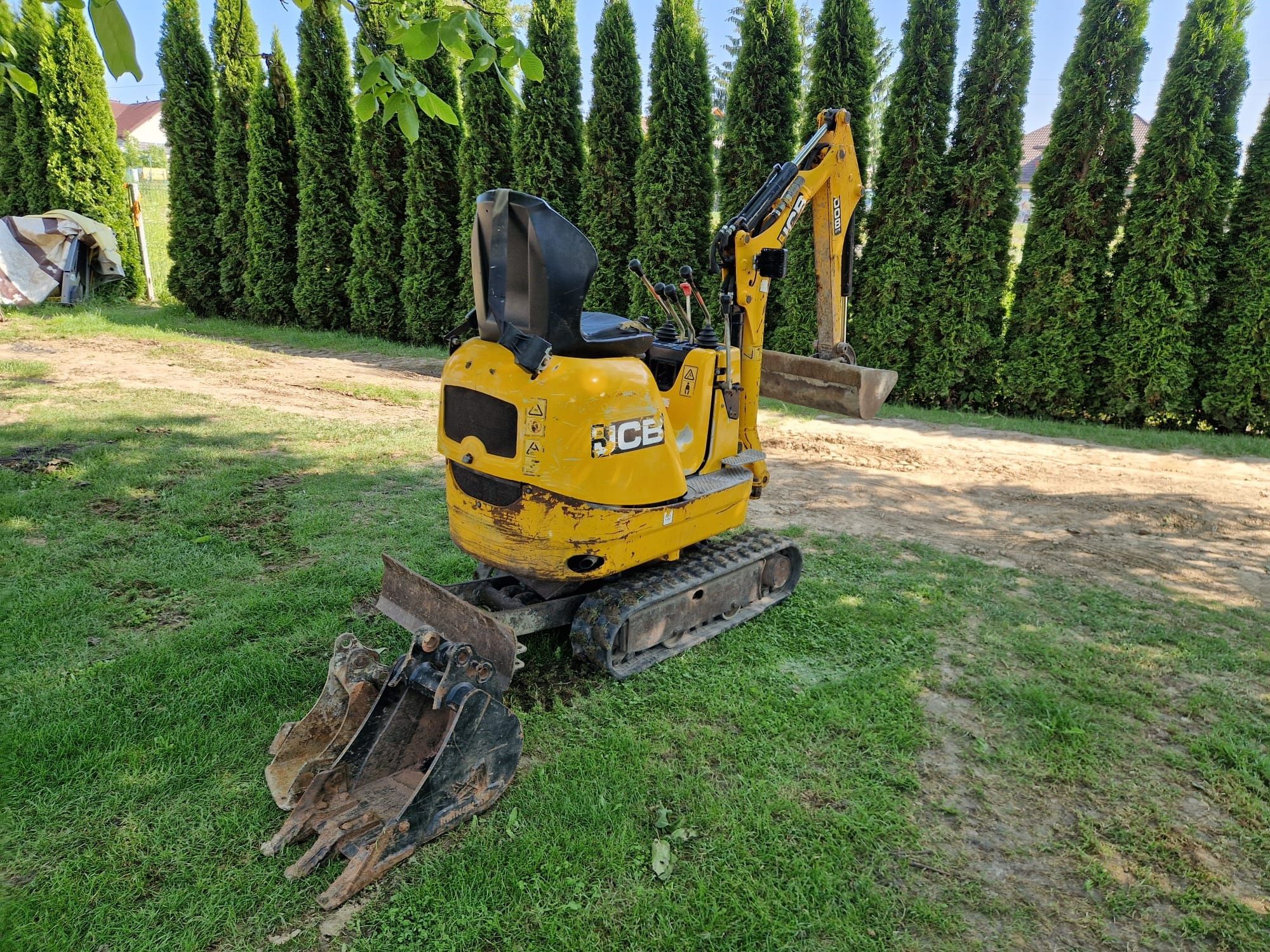 Minikoparka JCB 8008 3 łyżki/rozsuwane podwozie