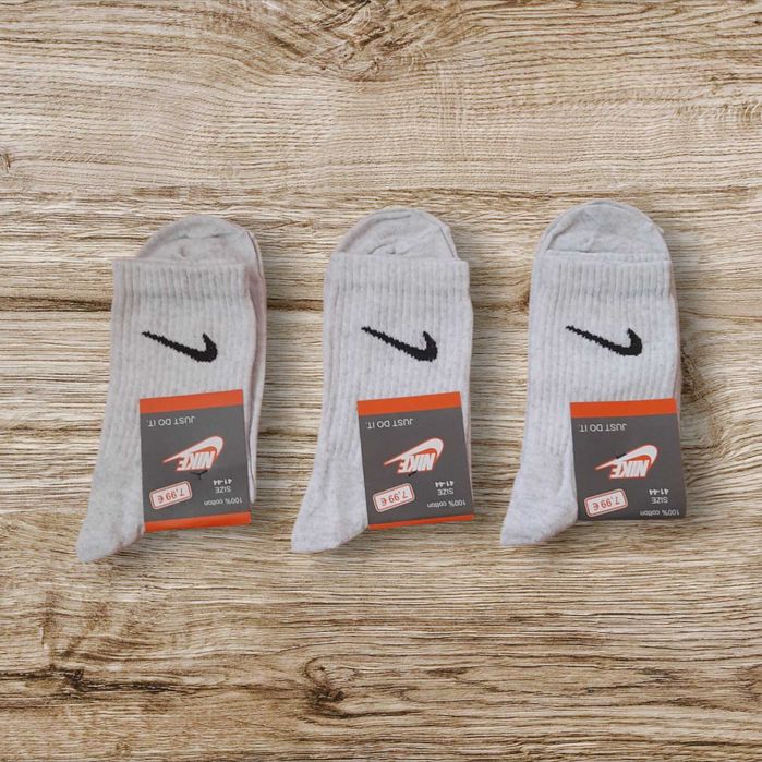 Шкарпетки NIKE Носки Найк. Білі, чорні, сірі, сіро-білі. Роздріб, опт,