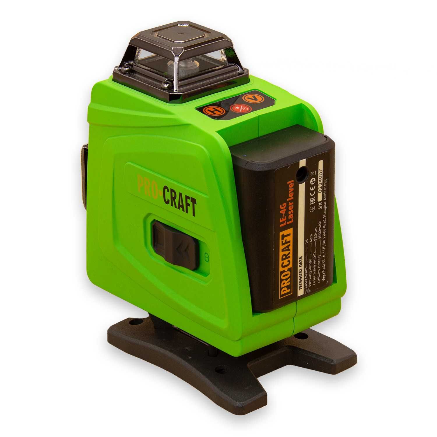 Poziomica laserowa laser 360 stopni zielona wiązka Aku 2x Procraft