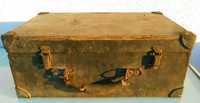 Skrzynia drewniana, waliza , zabytek z XX w. , retro, design ,oryginał
