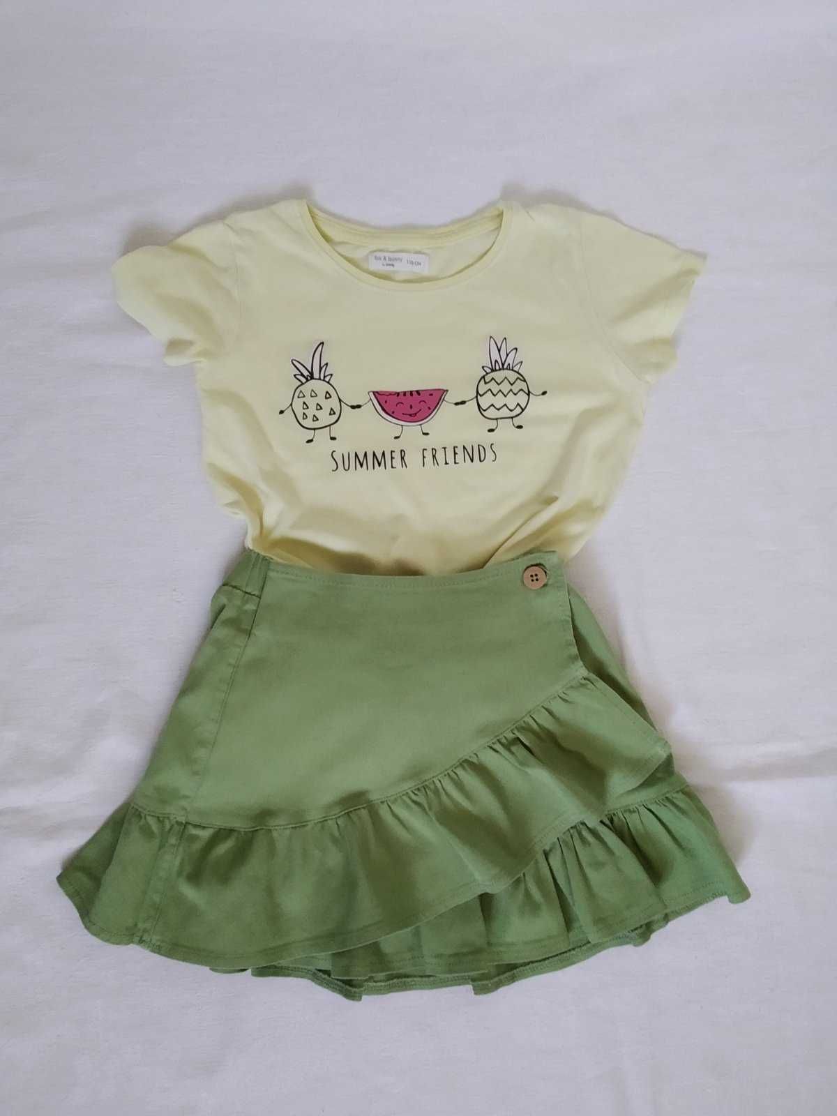 Стильная юбка Waikiki и футболки Fox&bunny Ido для девочки, 4-5 лет.