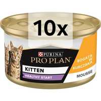 Pro Plan Kitten 10x85g + Gratis, Healthy Puszki Kocięta Pasztet Purina