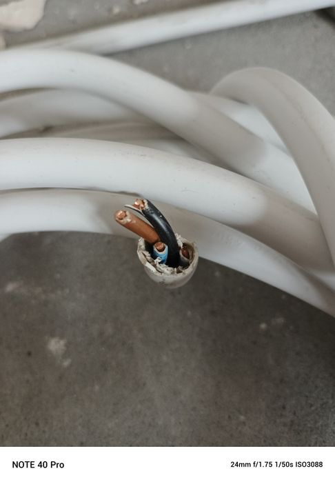 Kabel 5 x 4 okrągły, domowy, prąd-indukcja-płyta, siła. 11m.