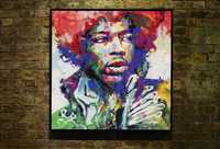 ‼️Obraz 70x70cm Jimi Hendrix #justart - fender gitara marshall art