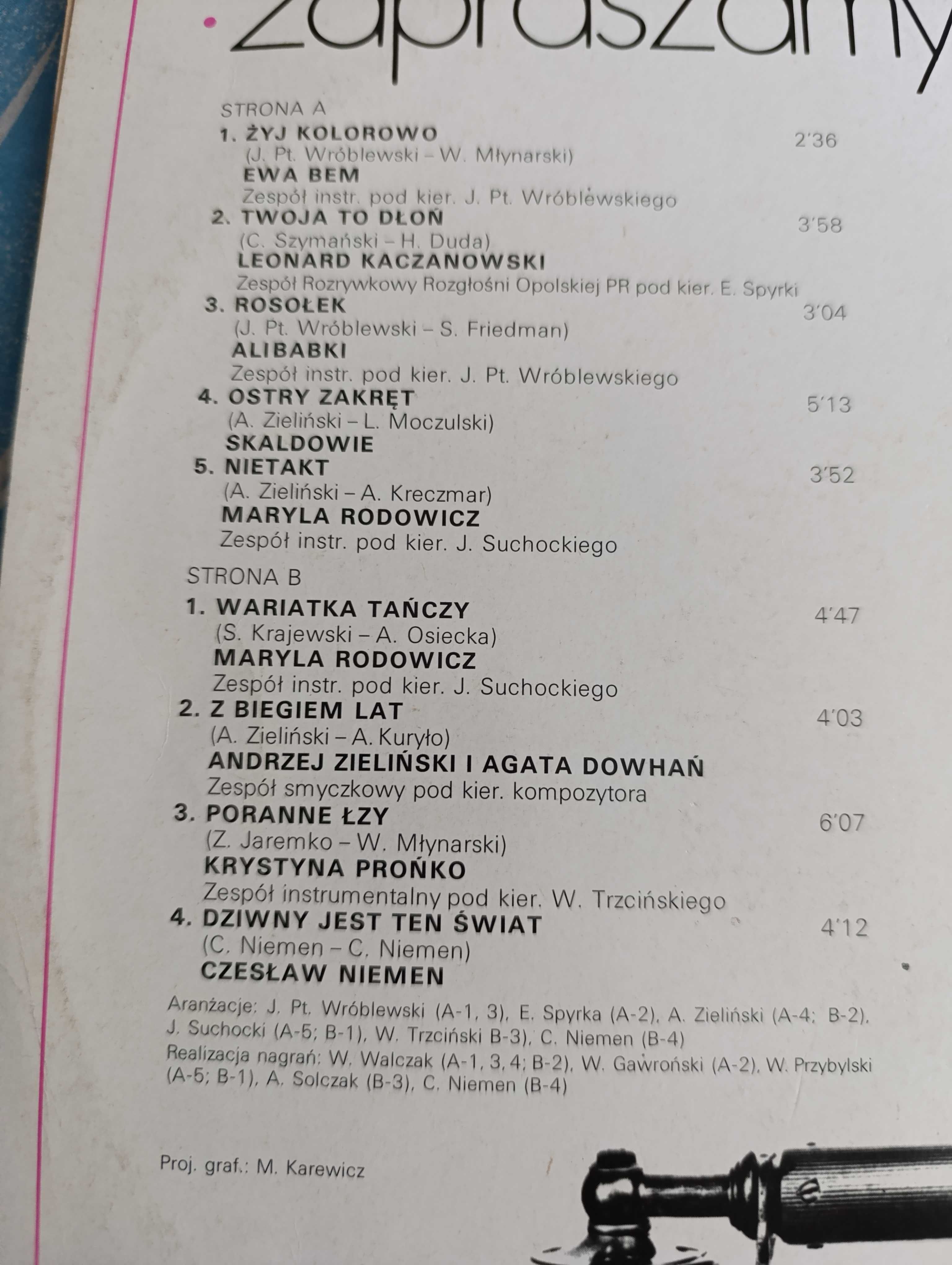 płyta winylowa zapraszamy do trójki - 1979 rok