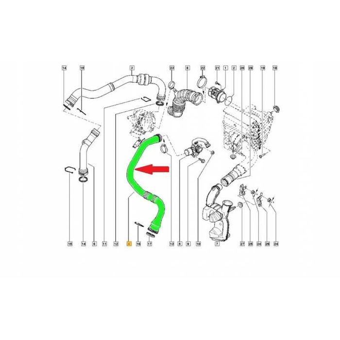 Tubo Intercooler Renault Megane 3 III 1.5 Dci