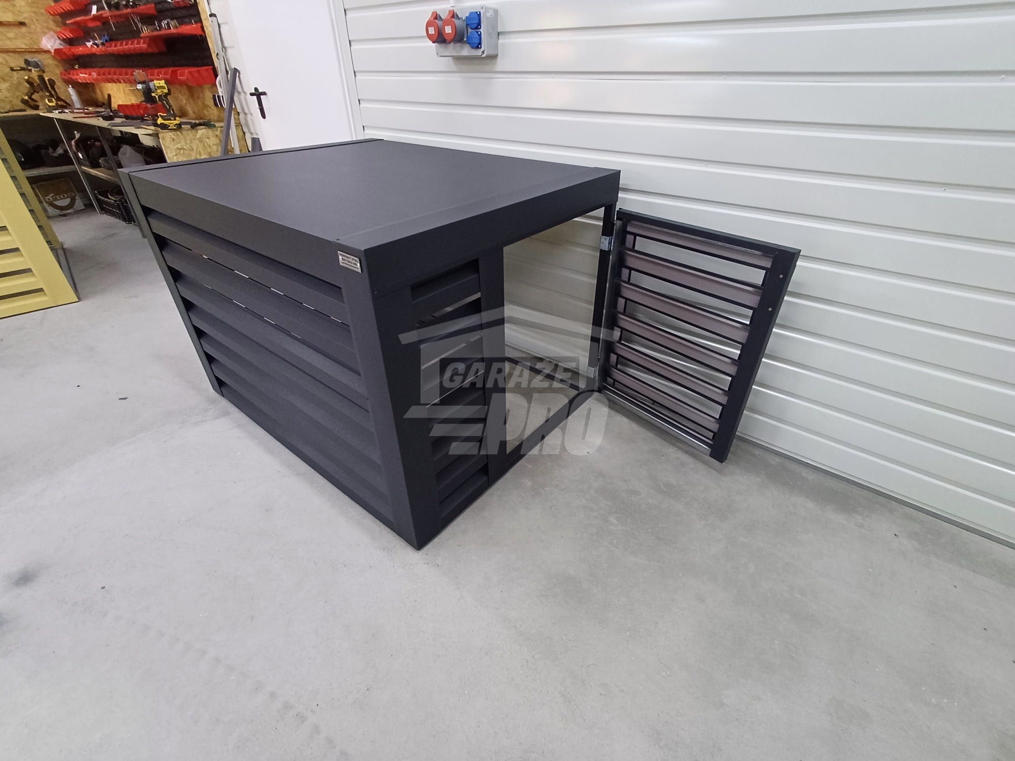 Osłona pompy ciepła 100x60x70 cm antracyt Zabudowa GP504