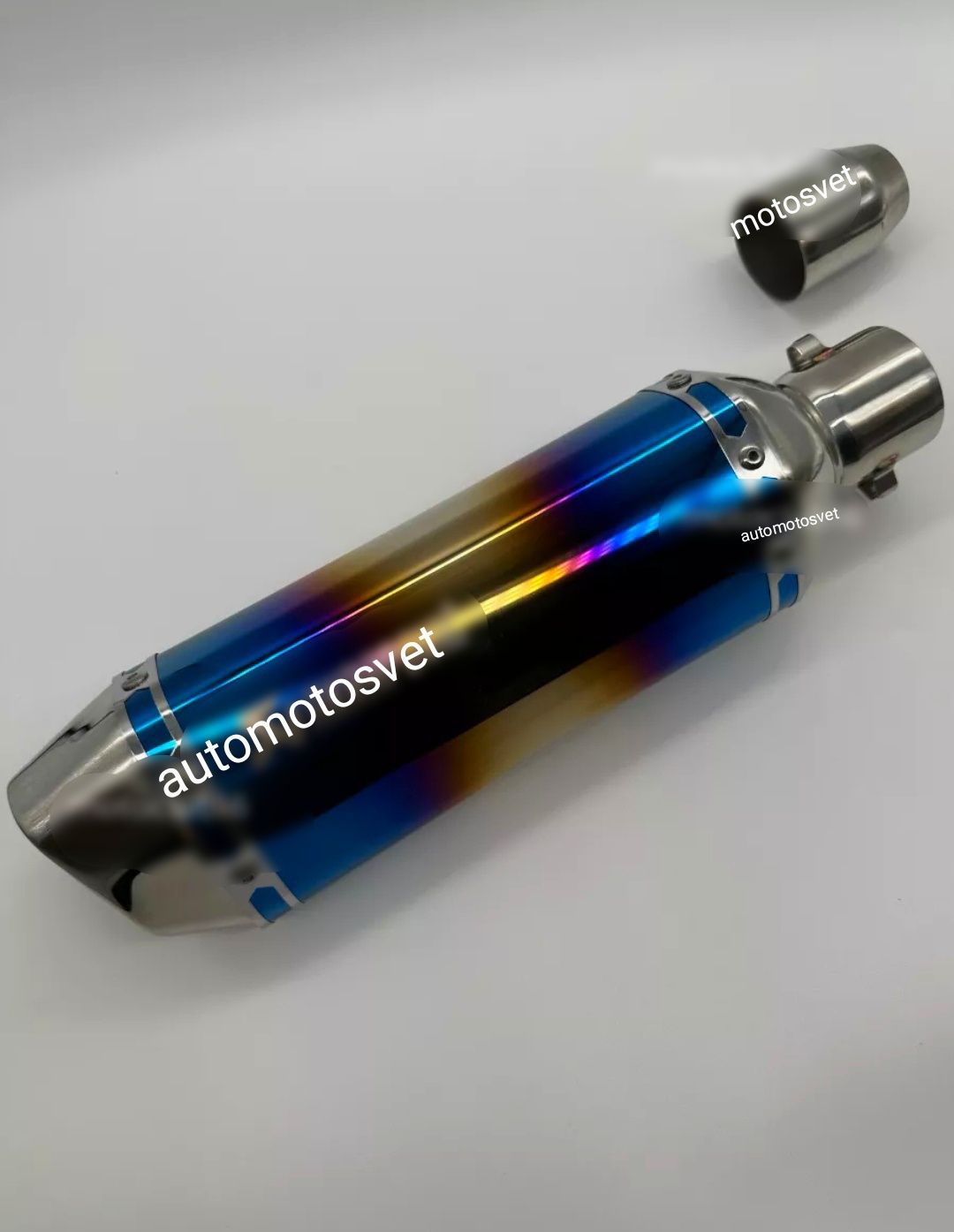 Прямоток мото глушитель Akrapovic 37 см глушитель наклейка труба новый