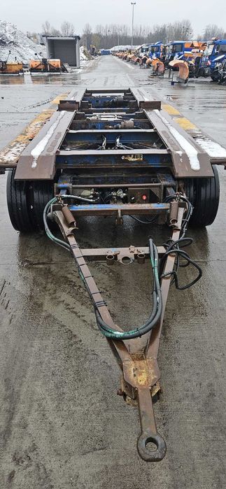 Przyczepa hakowa hakowiec 2xKP KP7 do dwóch kontenerów, komunalna