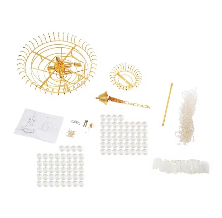 EKSKLUZYWNY żyrandol kryształowy 60x70cm NOWA lampa sufitowa 7 świateł