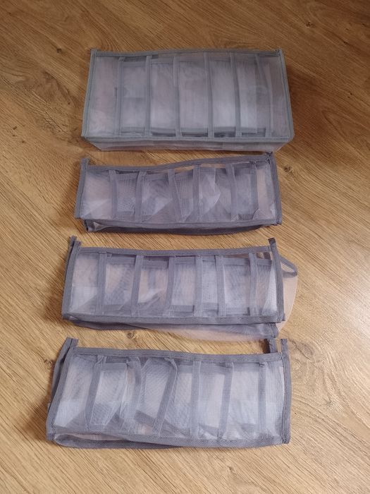 4 organizery na ubrania bieliznę z przegródkami