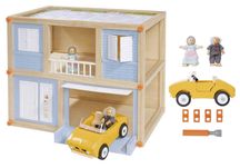 domek City dla lalek samochód otwierane drzwi garaż 2 figurki