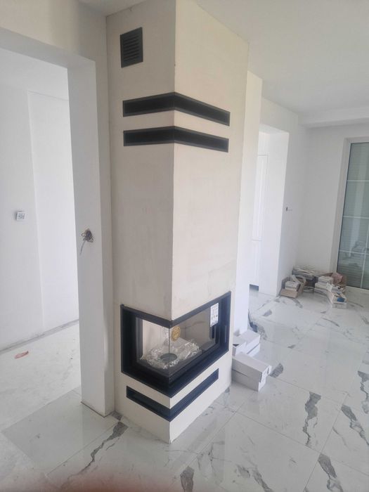 Kominek DEFRO IMPULS narożny 8kw montaz zabudowa