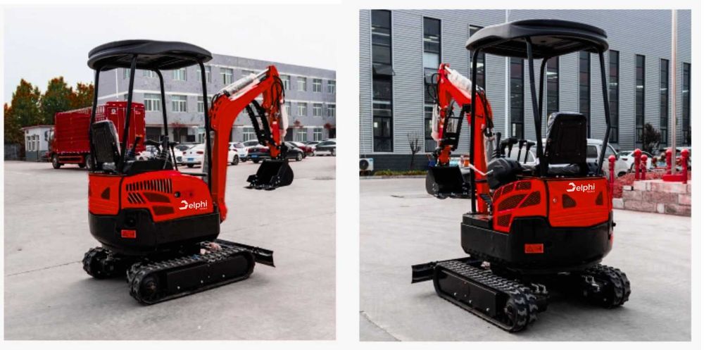 Minikoparka mini koparka gąsienicowa Delphi HT15 PRO bez kabiny 1200kg