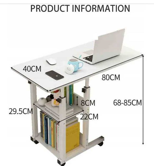 Столик для ліжка дивану стіл підставка для ноутбука прикроватный стол