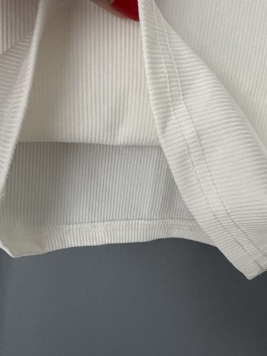 Crop top ecru dlugi rękaw ecru śmietankowa biel