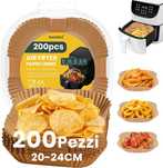 Opakowanie 200 arkuszy papieru do piekarnika  Air Fryer, 20–24 cm
