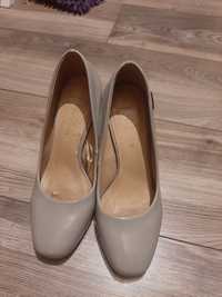 Szpilki, eleganckie buty 36 szare