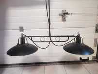 Lampa wisząca metalowa dwupunktowa typu loft
