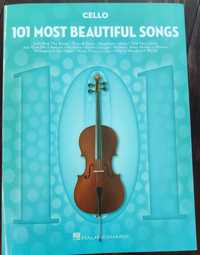 Livro com pautas musicais para Violoncelo "101 most beautiful Songs".