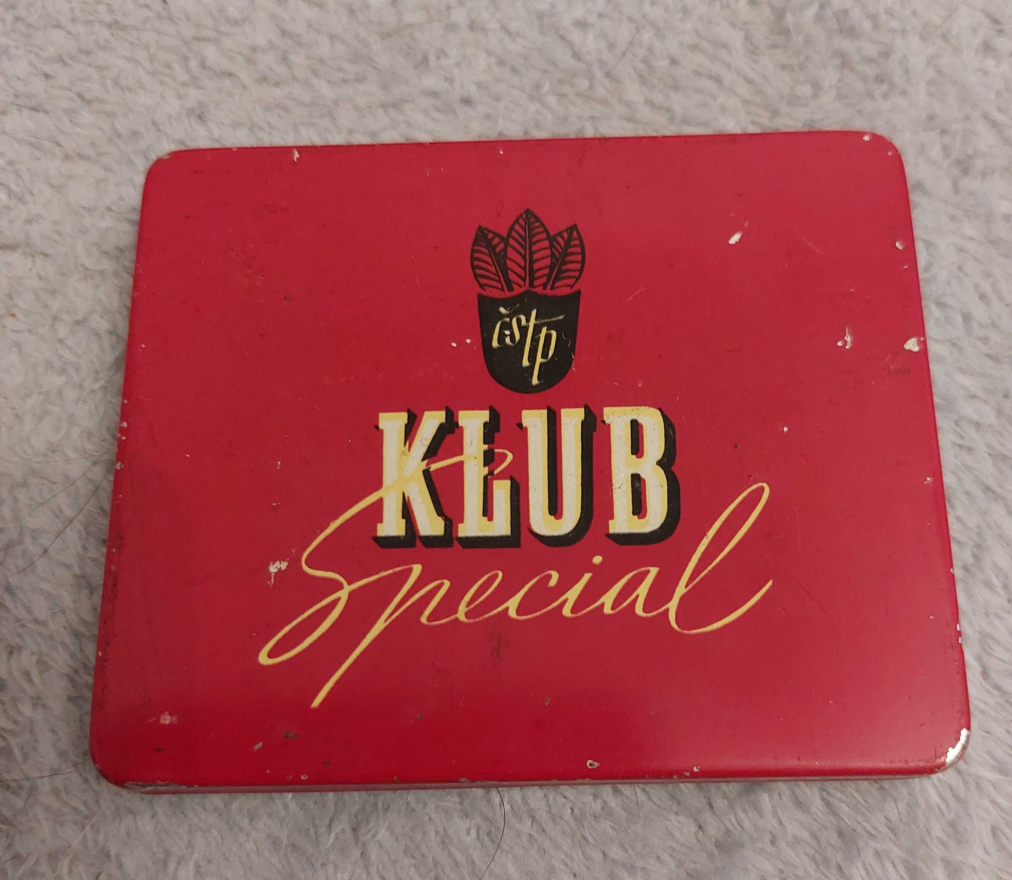 vintage metalowa puszka, pudełko Klub Special