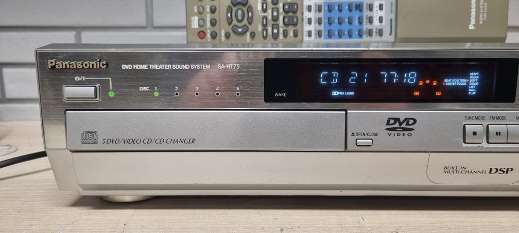 Amplituner TECHNICS PANASONIC SA-HT75. Pilot, wyj na subwoofer pasywny
