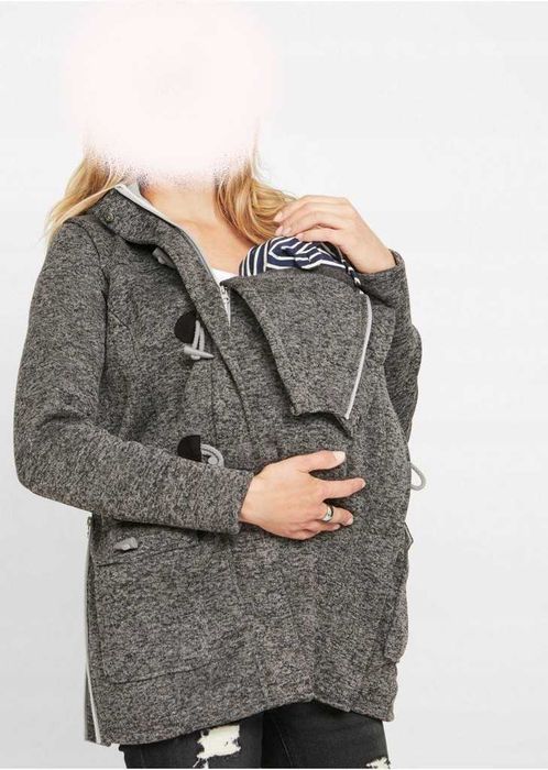 Nowa ciepła Kurtka bluza ciążowa z wkładką niemowlęcą 40/42