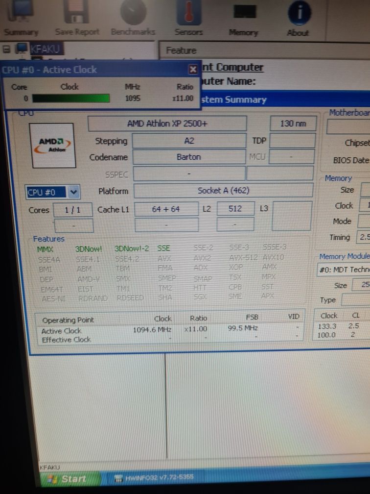 Procesor AMD Athlon XP 2500+ AXDA2500DKV4D SocketA/462 Barton