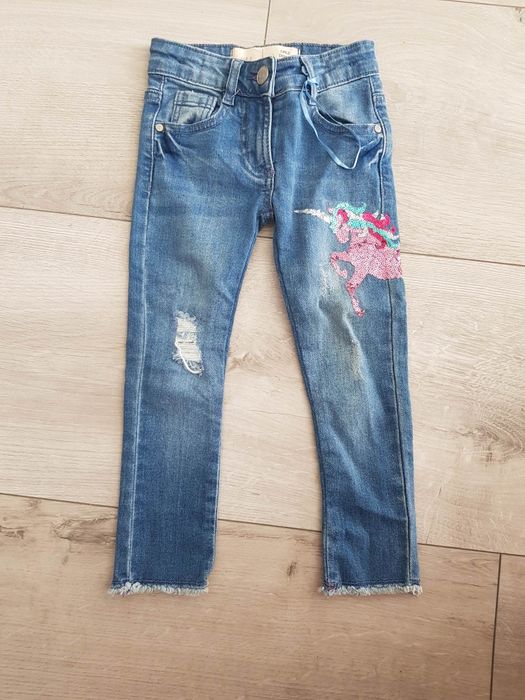 Dunnes* Spodnie jeansowe jednorożec unicorn*92/98