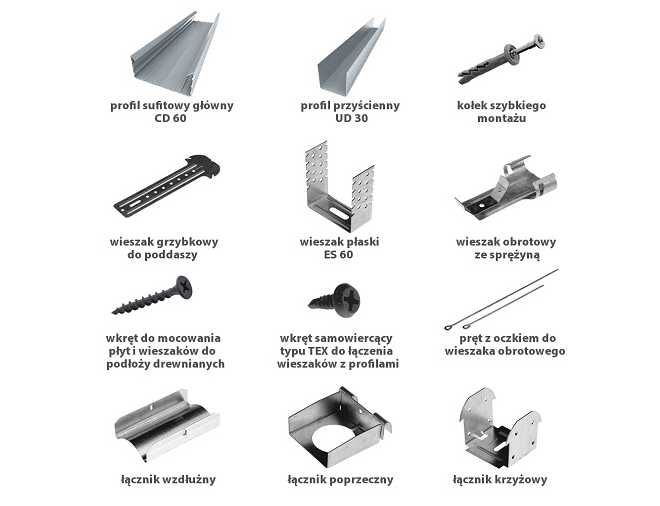 Profil główny sufitowy  CD60/27 4MB UD30,UD50,CW100 Ościeżnicowe