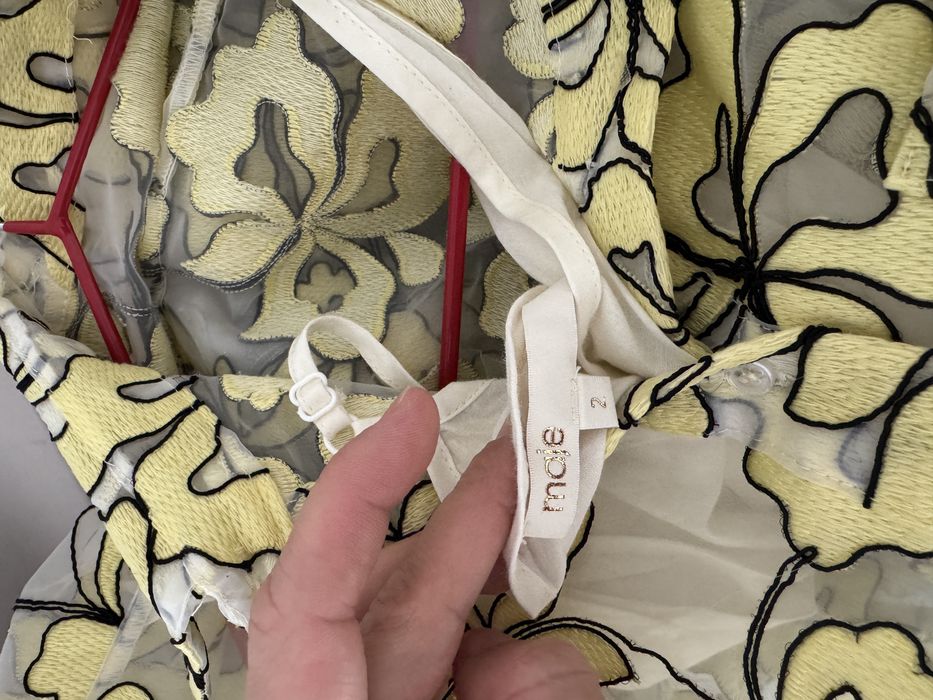 Maje прозора сукня на ґудзиках з вишивкою