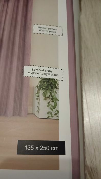2 zasłony welurowe na przelotkach 135x250