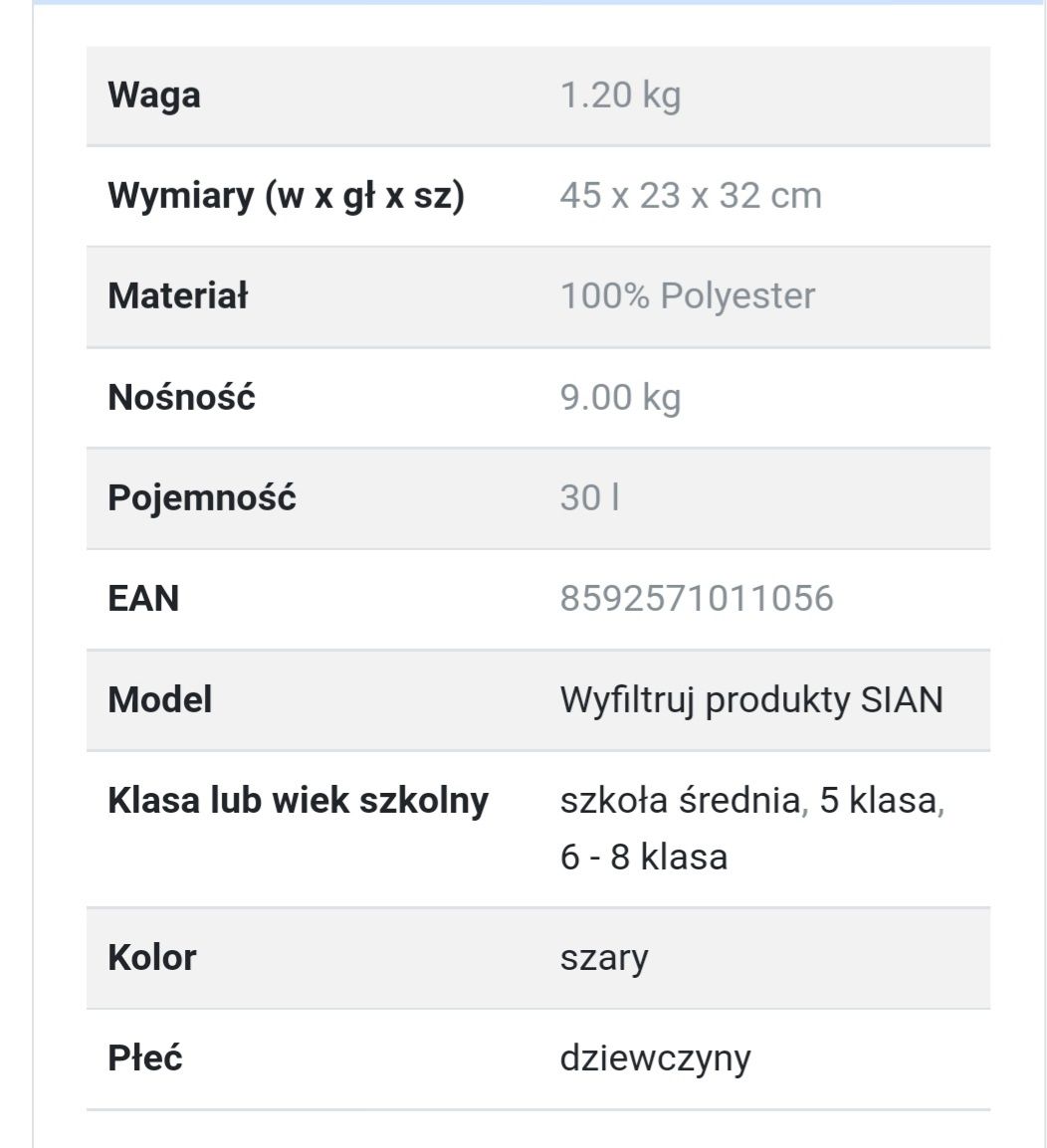 Plecak Topgal SIAN 18033